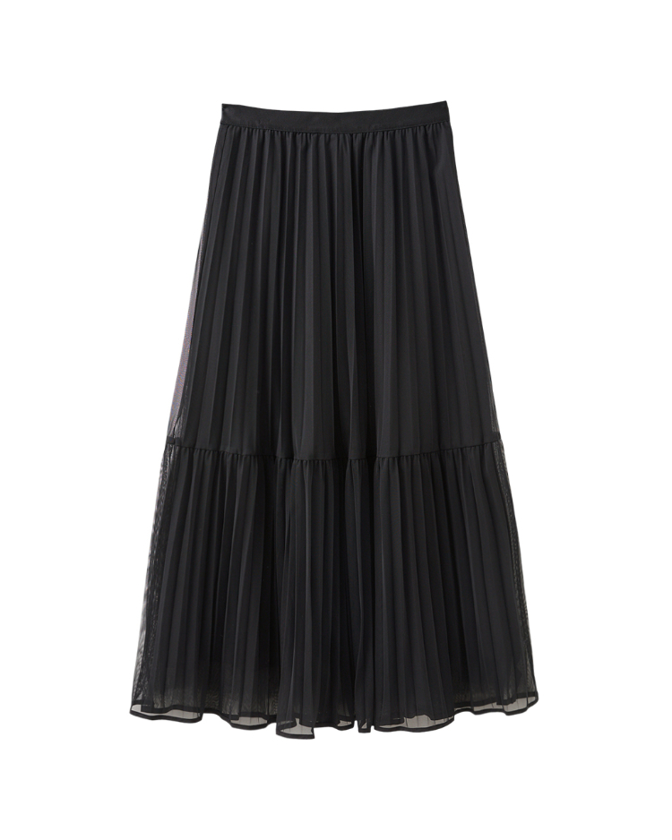 DITA氣質層次壓摺紗裙