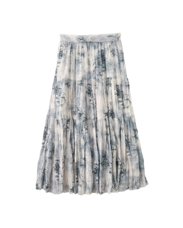 DITA浪漫氛圍印花皺皺蛋糕裙