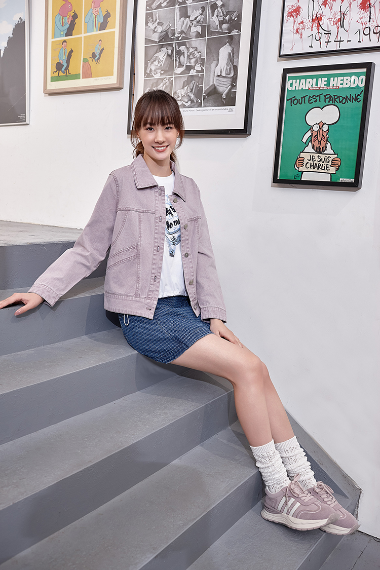 DITA個性刷紋牛仔短裙