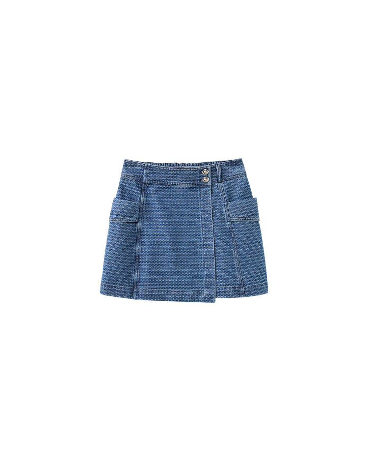 DITA個性刷紋牛仔短裙