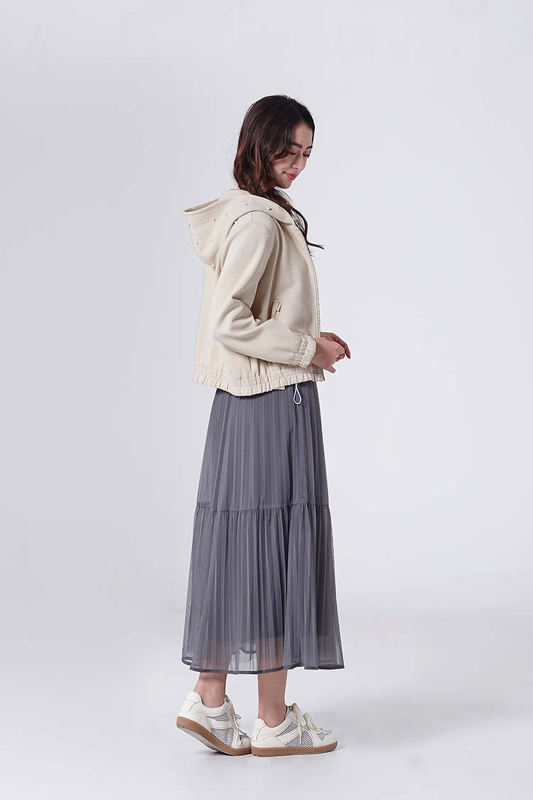 DITA珍珠細節連帽外套