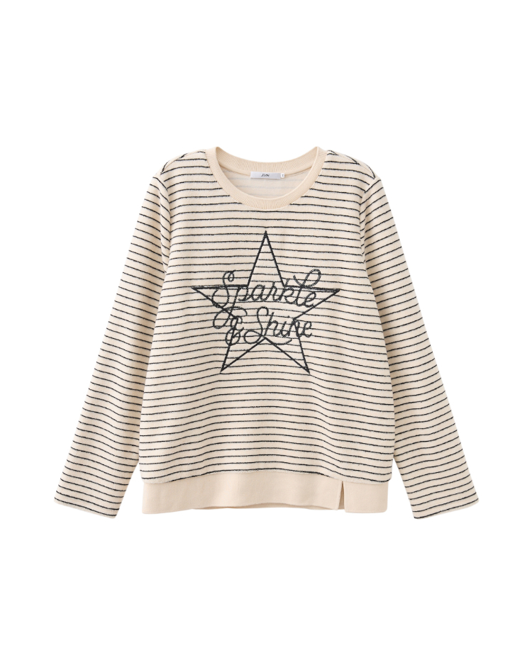 JOAN星星條紋溫暖質感上衣