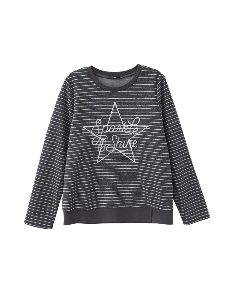 JOAN星星條紋溫暖質感上衣
