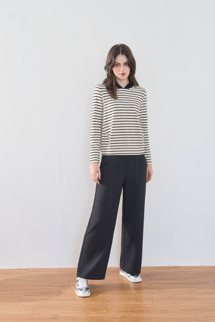 JOAN輕暖彈性薄帽T