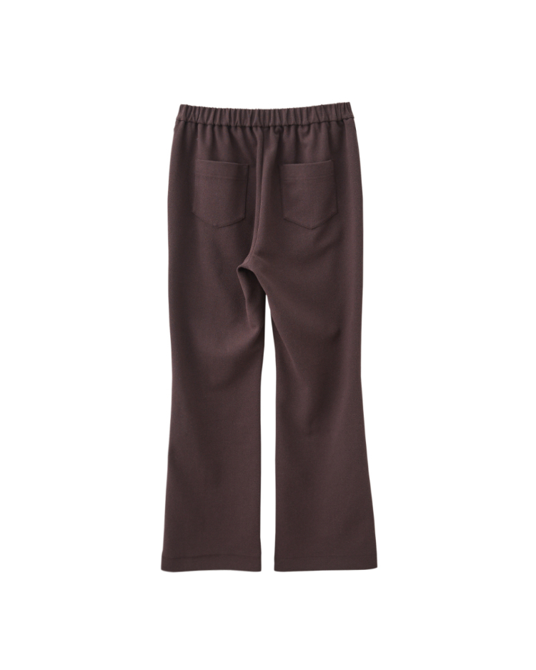 JOAN弧形剪接彈性喇叭褲