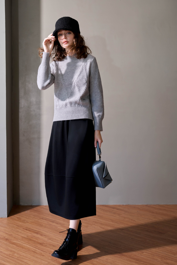 JOAN立體線條彈性氣球裙