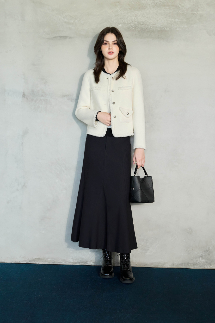 JOAN法式優雅毛料短外套