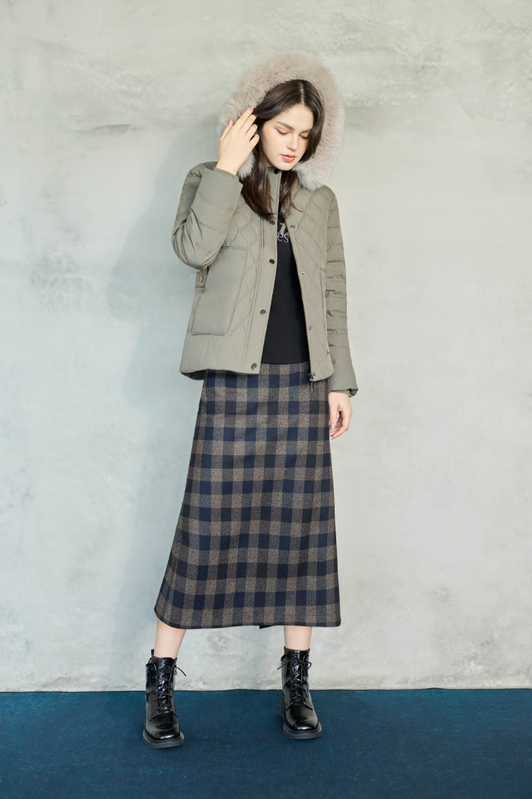 JOAN真狐狸毛領短版與絨外套