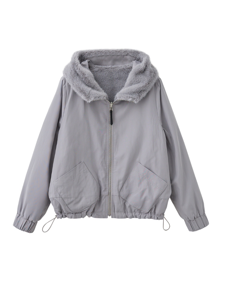 JOAN雙面穿毛絨保暖外套