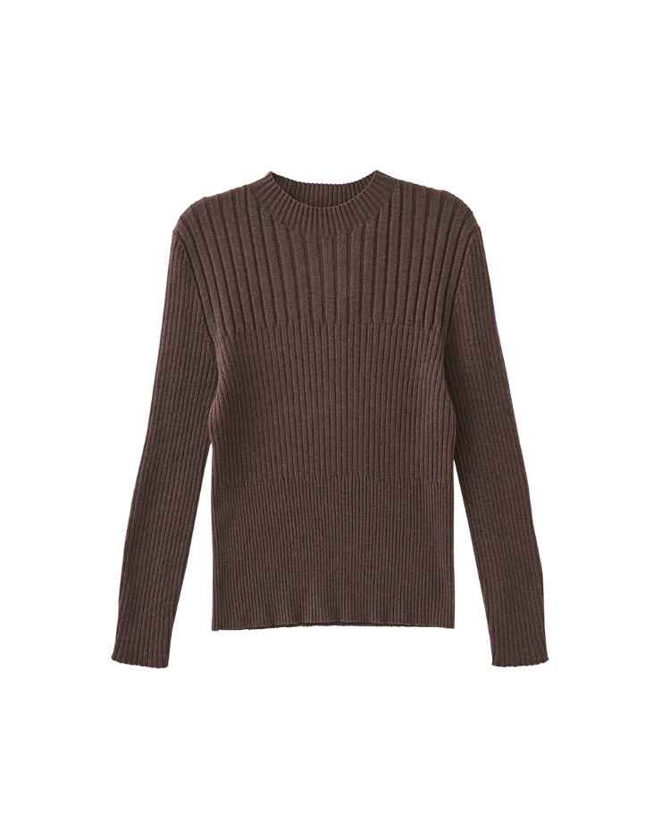 JOAN彈性坑條針織上衣