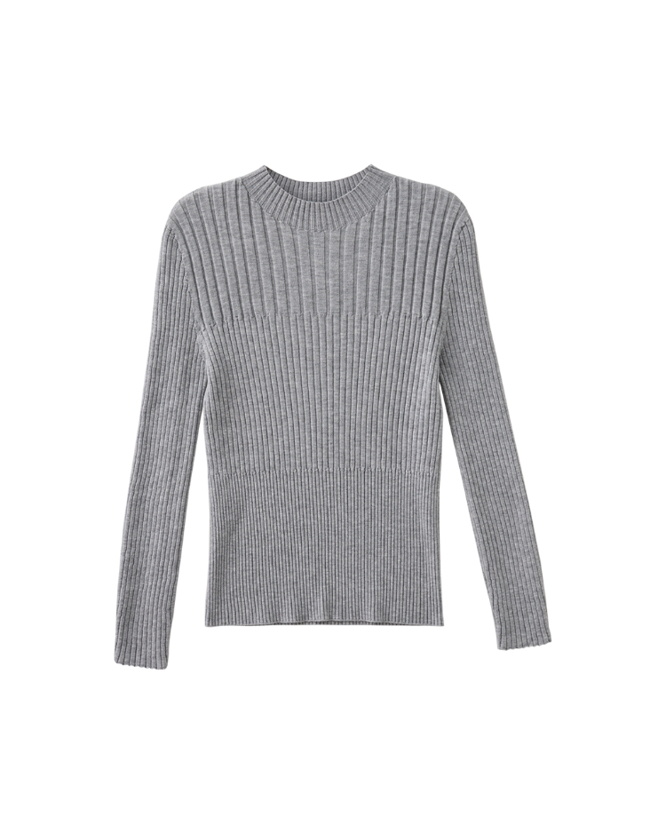 JOAN彈性坑條針織上衣