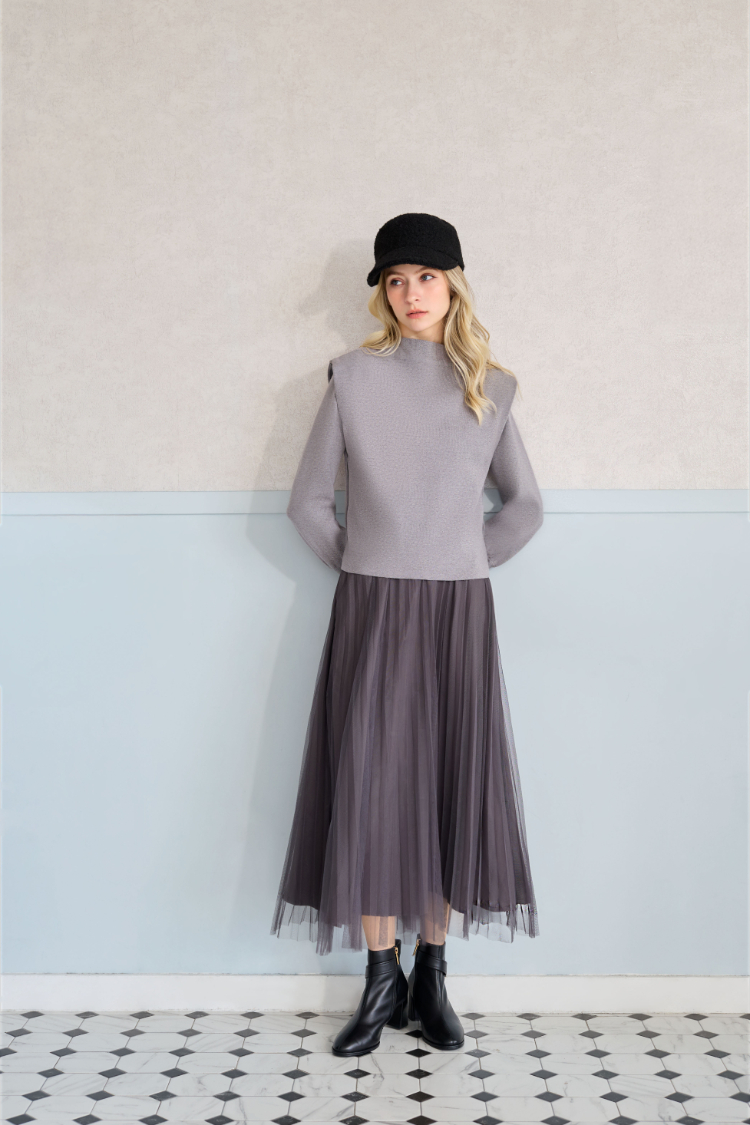 JOAN兩件式層次針織洋裝