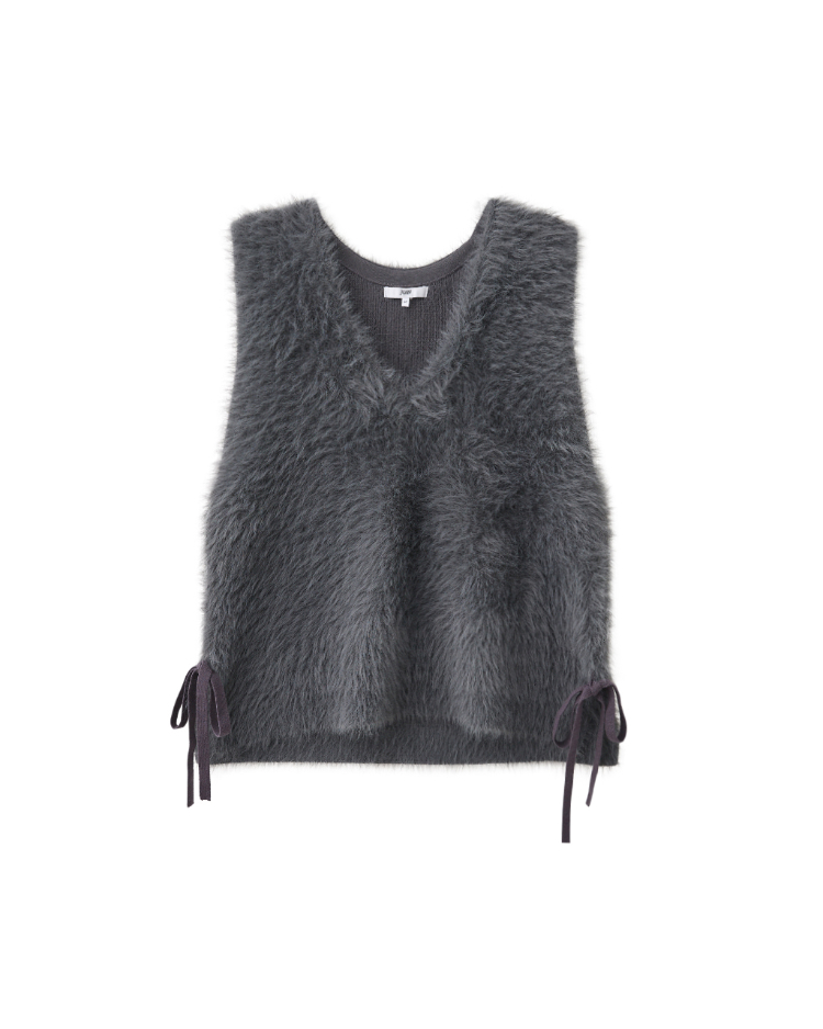 JOAN柔軟毛感V領針織背心