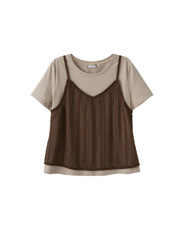 JOAN簍空背心疊穿設計上衣