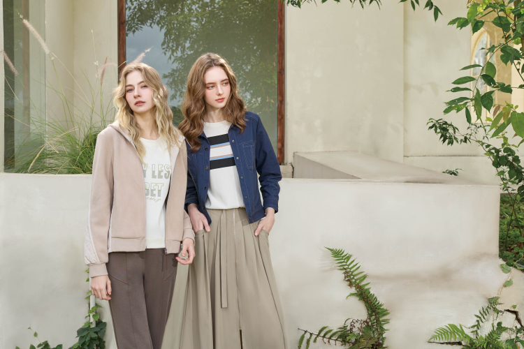 JOAN簡約彈性直筒修身褲