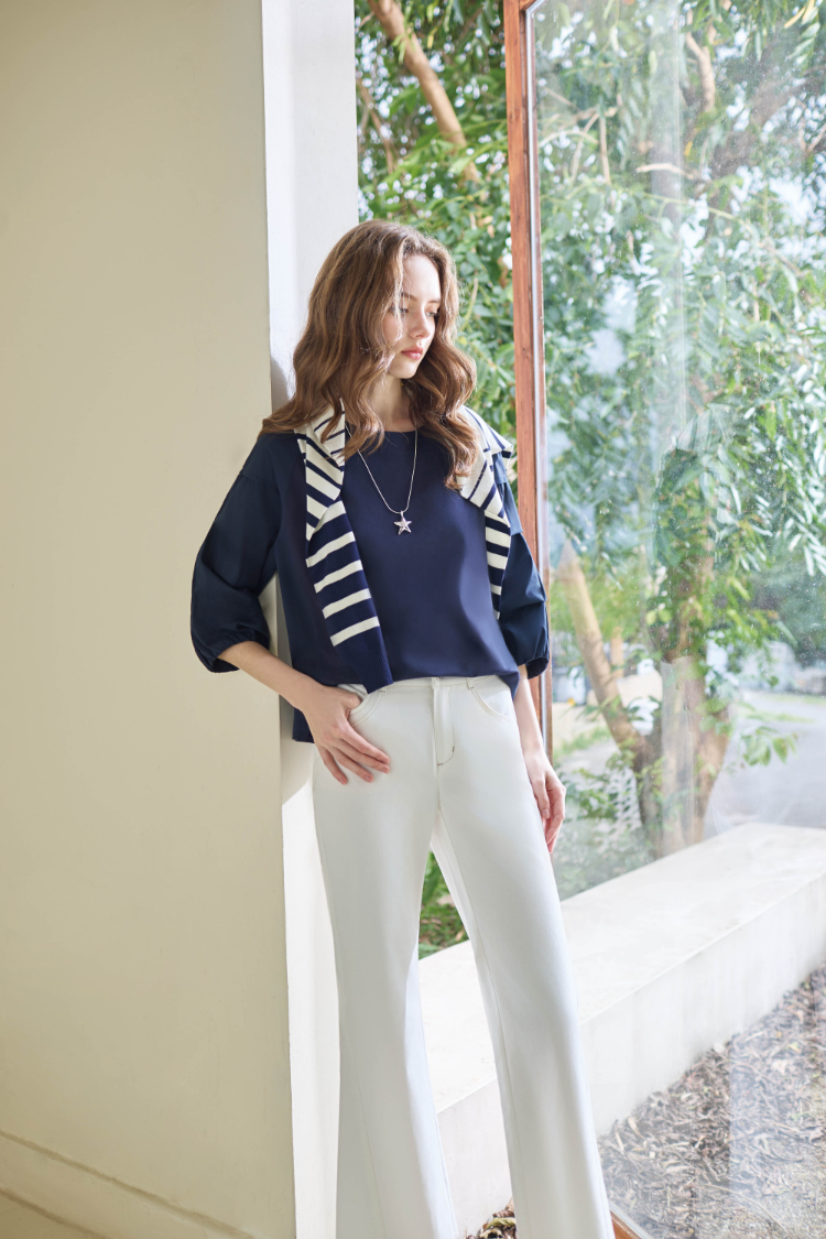 JOAN法式條紋百搭針織上衣
