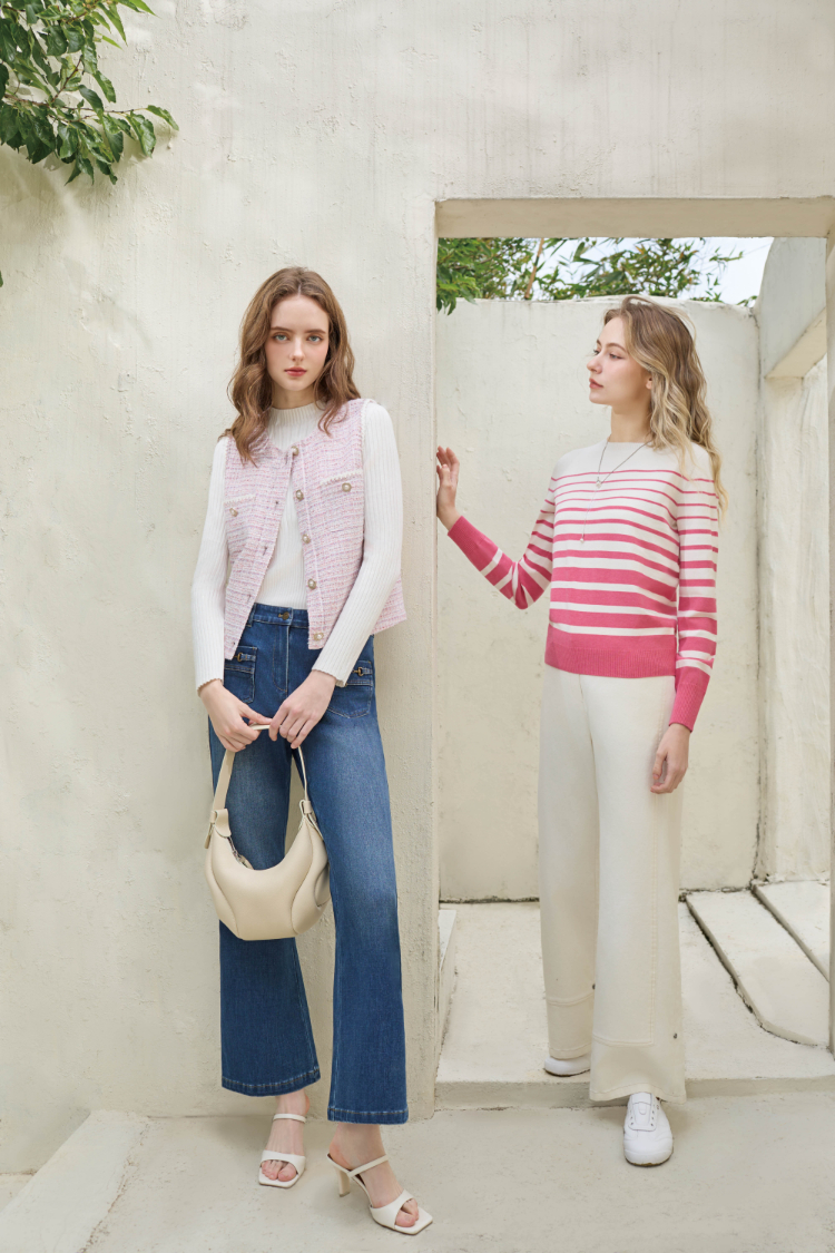 JOAN法式條紋百搭針織上衣