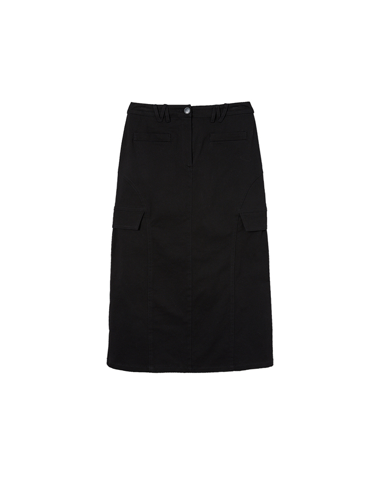 DE NOVO水洗面感造型鉛筆裙