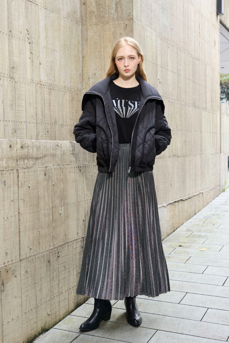 DENOVO細緻暖感磨毛標語上衣