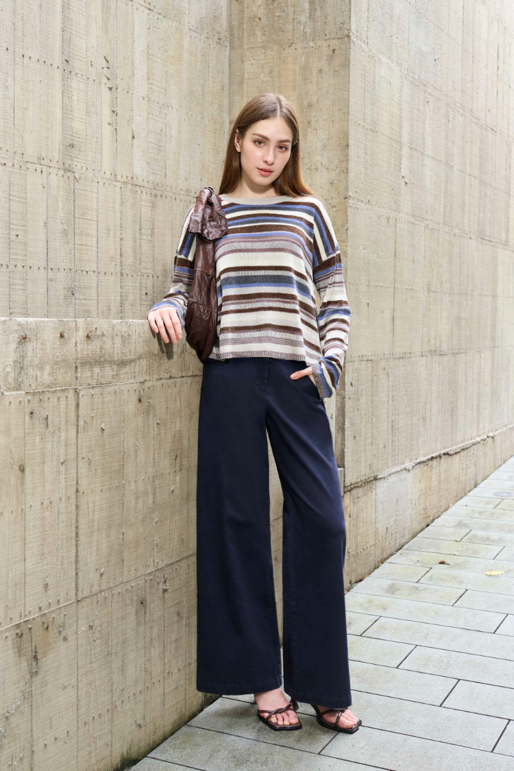 DENOVO棉感高彈日常百搭褲