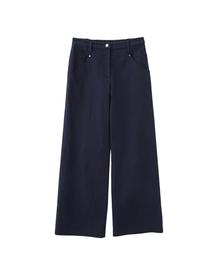 DENOVO棉感高彈日常百搭褲