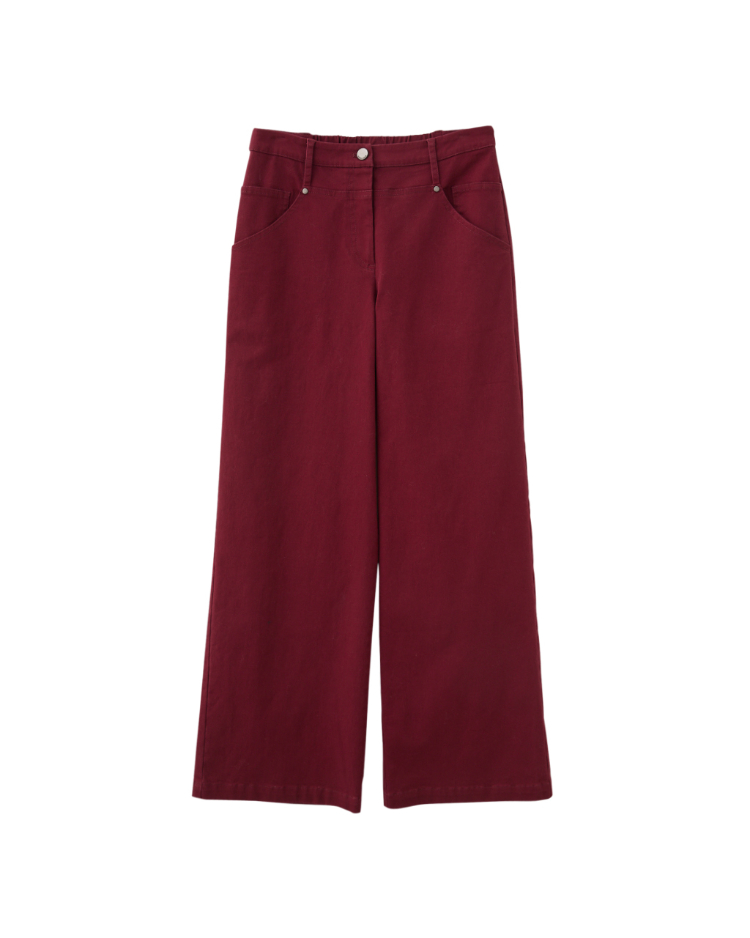 DENOVO棉感高彈日常百搭褲