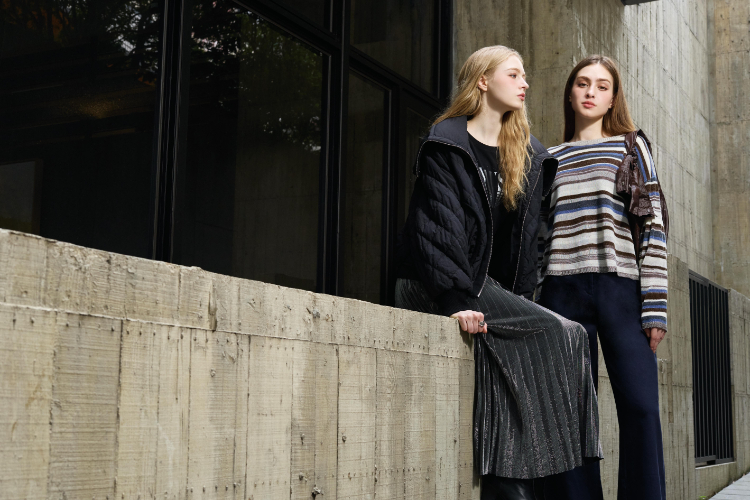 DENOVO造型翻領絎縫外套