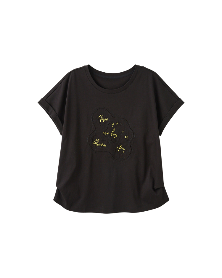 DENOVO手寫感立體拼接T恤